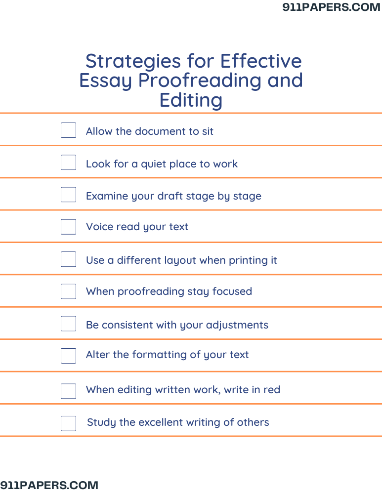 strategies of effective essay proofreading and editing